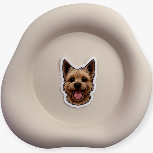 This Aussie Cairn Terrier sticker grounds you in loyal strength. Small dogs, big hearts, and serious determination.