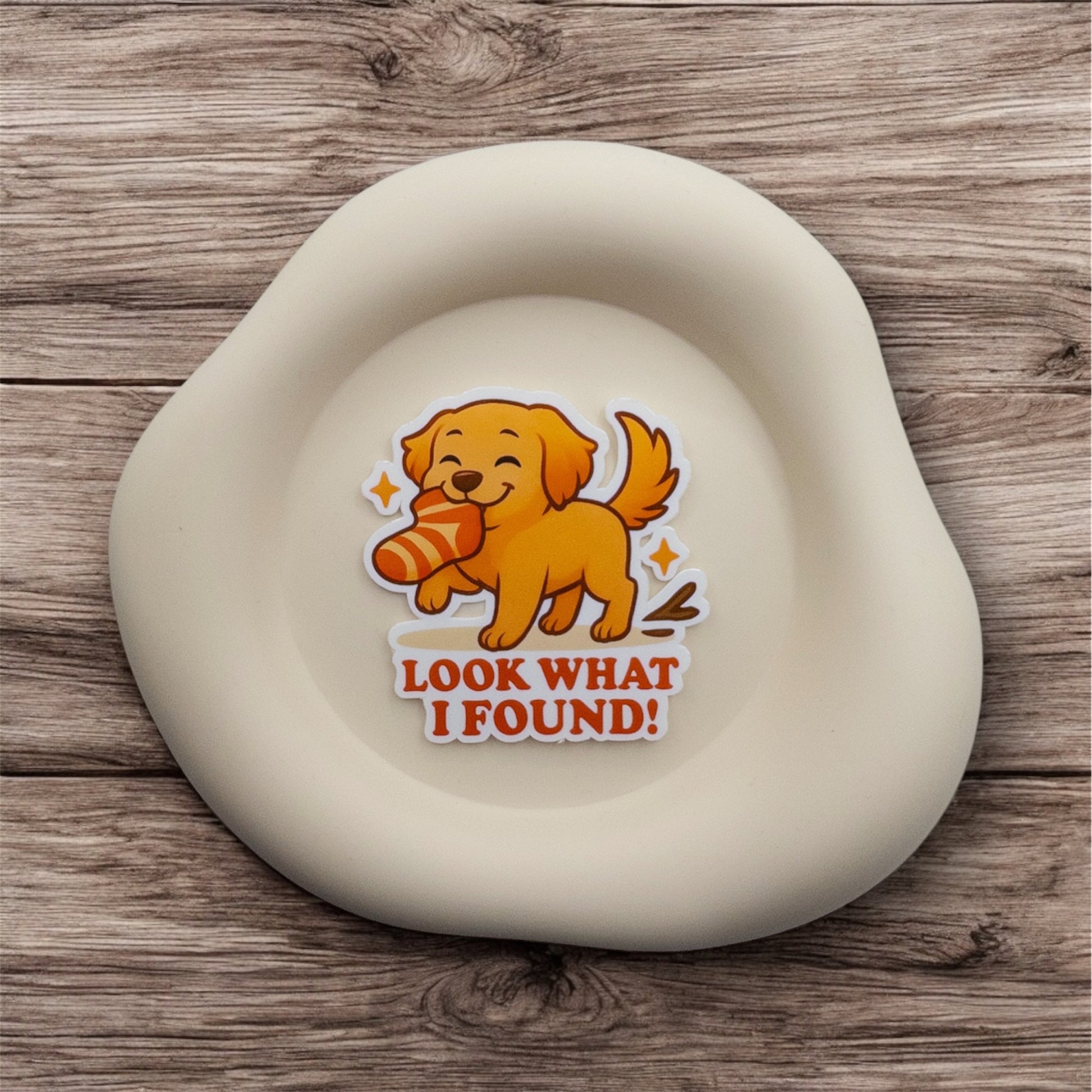 Unexpected joy meets gentle loyalty in this golden retriever sticker, bringing heartwarming energy to any space. Handmade in Australia.