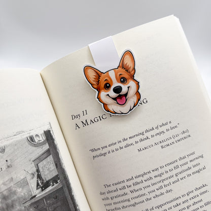 Unnoticed readers feel seen with this corgi magnetic bookmark, ideal for gentle leaders, soft-voiced thinkers, and page-keepers.