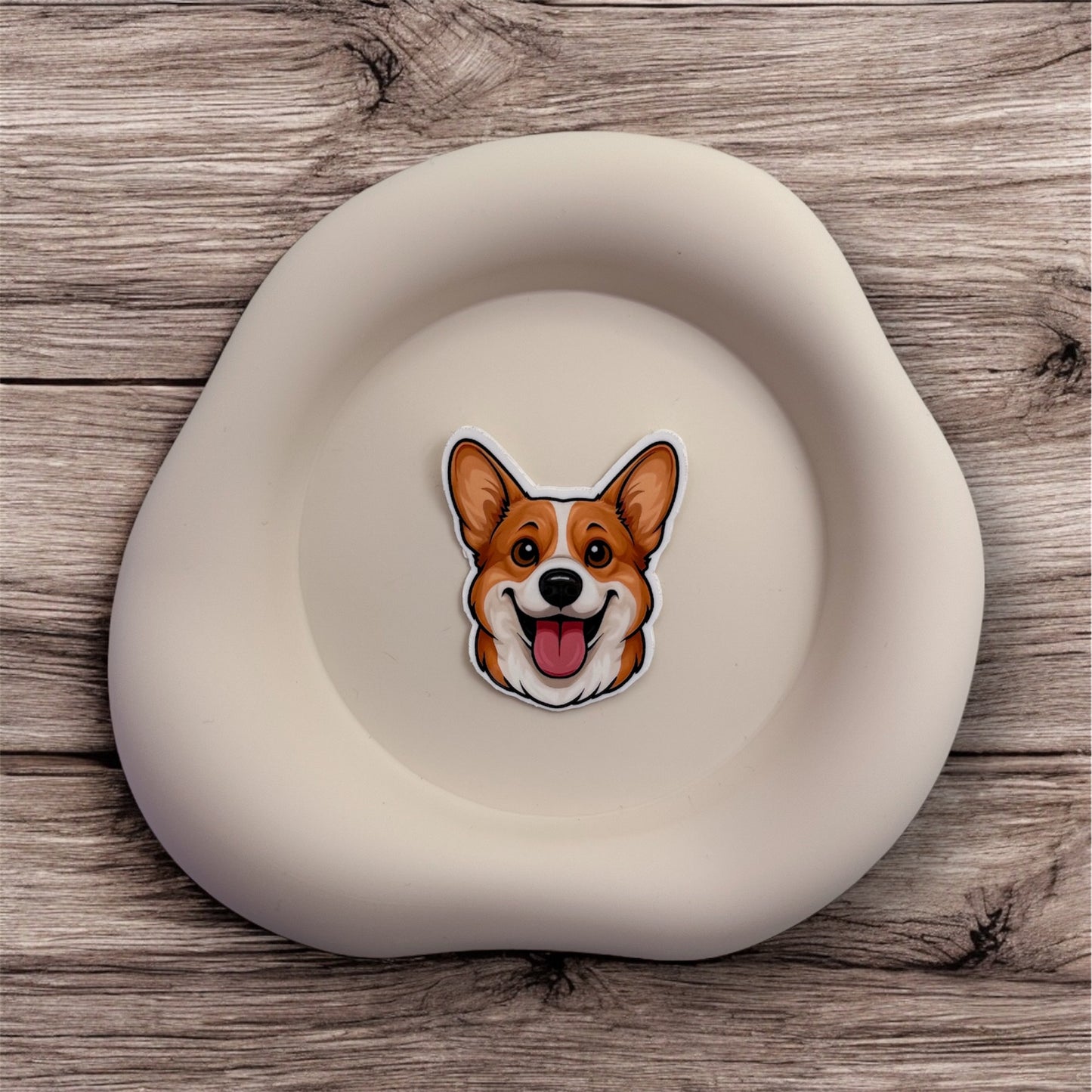For introverted givers and loyal doer, this Corgi sticker gently celebrates your behind-the-scenes devotion and quiet strength. — Handmade sticker — Perth, Australia